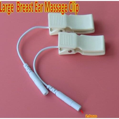 20 Pcs Breast Ear Massage Clip Electrode Accessories Pads Adapter For Electrical stimulation Tens/Ems Massager device