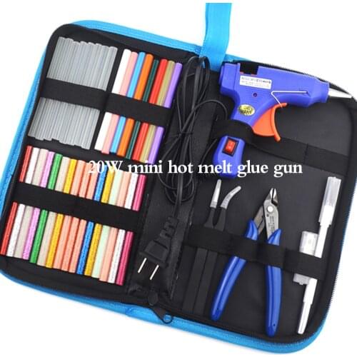 20W 110-220V mini hot melt glue gun DIY thermoelectric silicone gun high temperature resistant tool 7mm glue stick gift