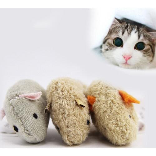 3Pcs Creative Pet Cat Toys Fur False Plush Fake Mouse Kitten Cat Playing Toys or Cats with Plush Mini Mouse Toy