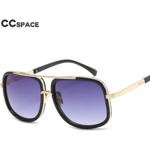 46135 Oversized Pilot Square Sunglasses Men Women Fashion Shades UV400 Vintage Glasses