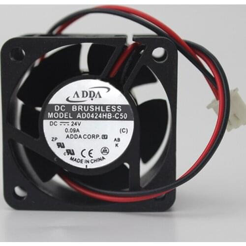 ADDA AD0424HB-C50 DC 24V 0.09A 4cm 40*40*20MM server inverter computer case axial cooling fan