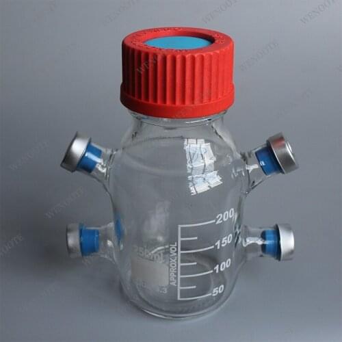 250ml jaw anaerobic bottle, headspace bottle, sealed sampling reagent bottle, gl45 multi port reagent bottle