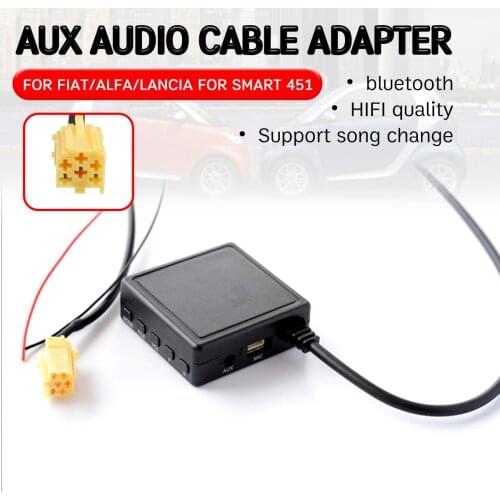 Bluetooth with USB,microphone Hands-free Aux Adapter for Alfa Romeo 159 for Fiat Grande Punto Aux Receiver Cable