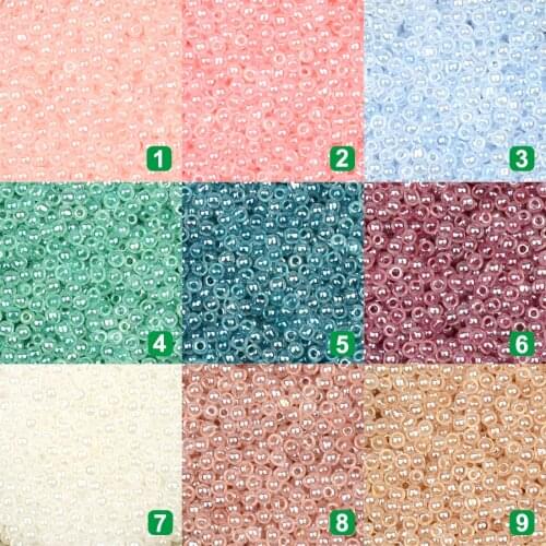 20 colors 2mm 13/0 Cream Glass Czech Bead Spacers Seedbeads For jewelry Making Handmade DIY Accessories Beads Wholesale