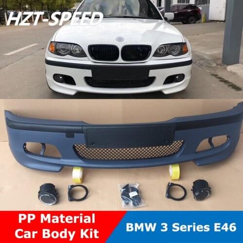 E46 MT Type PP Unpainted Car Body Kit Front Bumper For BMW 3 Series E46 Modify