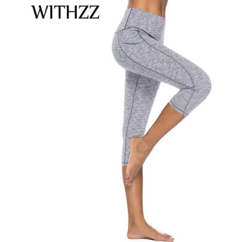 WITHZZ Elastic Leggings Pockets Women Leggins For Fitness Legins Workout Jeggings Sporting Athleisure Active Wear Sportleggings