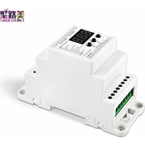 BC-834-DIN DC12-24V 4CH Channels Constant Voltage DIN Rail LED DMX512 1990 Decoder Controller for led strip tape lamp