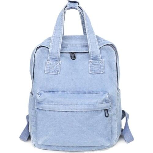 2021 New Fashion for School Teenagers Girls Stylish School Bag Ladies Canvas Fabric Backpack Female Bookbag