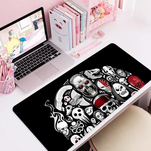 Dark Horror Skull gamer play mats Mousepad Printing Computer Gamers Locking Lock Edge Mouse Pad XXL90x40cm Keyboard PC Desk Pad
