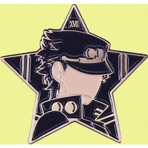 Jotaro Kujo JoJos Stardust Crusaders Stone Ocean Joestar Family DIO enemy enamel pin brooch jewelry