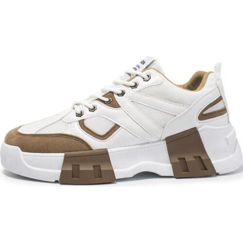 Casual Breathable Shoes Flats Thick Sole Platform Sneakers Men Vulcanize Shoes Man Mixed Color Chunky Shoes Men Trainers N2-94