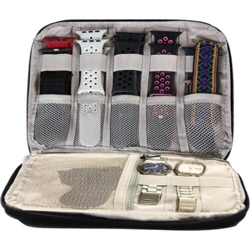 Multifunction Portable Watch Strap Organizer Watch Band Box Storage Bag for Apple watch strap Travel Case Pouch Storage box