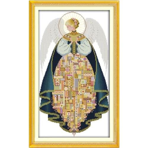 Angel (3) cross stitch kit DIY hand embroidery set craft handmade needlework cross-stitching DMC color Dreamfounder