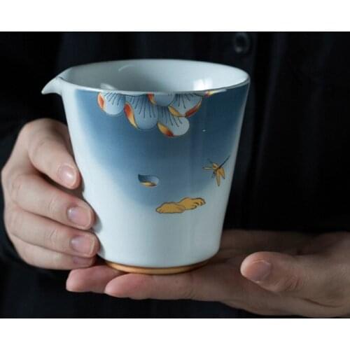 Azure Ruihe Gong Cup New Chinese Ceramic Kung Fu Teaset Large Fair Cups Tea Dispenser