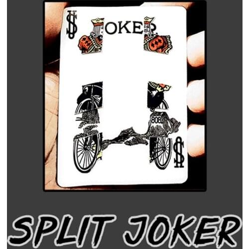 Split Joker Magic Tricks Close Up Street Magia Multiple Visual Card Changing Magie Illusion Gimmick Props Card Splits Magica