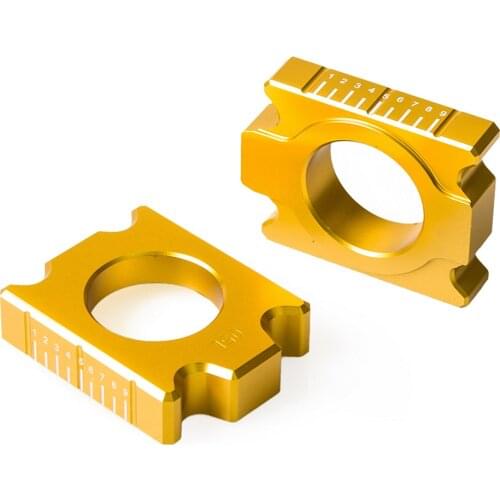 Rear Axle Blocks Chain Adjuster For Suzuki RMZ250 RMZ450 RMX450Z 2004-2018 RMZ 250 450 For Kawasaki KX KXF 125 250F 450F KLX450R