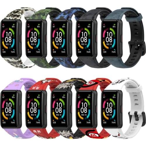 Silicone Strap For Huawei Band 6 Strap Replacement Watchband For Honor Band 6 Strap Adjustable Watchbands