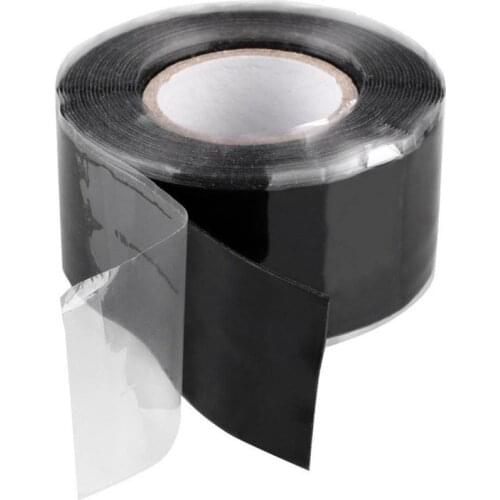 1.5/3M Self Adhesive Silicone Tape Black Self-fluxing Waterproof Belt Tape Super Strong Repair Pipe Seal Repair Sealing Tape