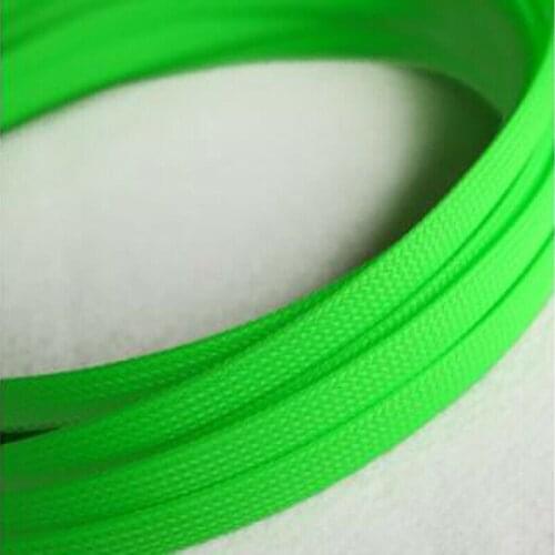 1-50Meters Snakeskin Mesh Wire Protecting Nylon Tight PET Expandable Insulation Sheathing Braided Sleeves Fluorescent Green
