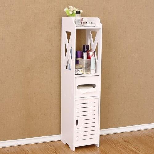 Closet side cabinet shelf bathroom floor locker toilet storage cabinet narrow cabinet