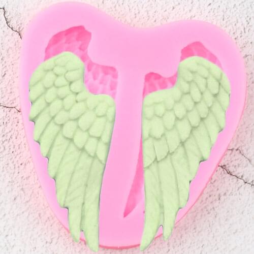 Angels Wings Silicone Mold DIY Wedding Fondant Cake Decorating Tools Sugarcraft Chocolate Candy Clay Molds Cupcake Topper Moulds