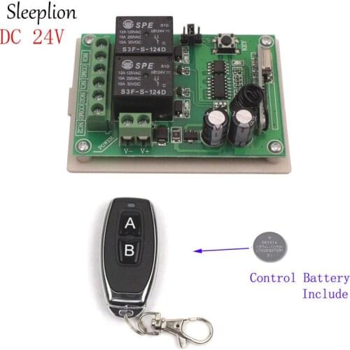 Sleeplion 24V 2CH Switch With Remote Control Relay Module 24V 2 Channel 315MHz 433MHz Remote Control Relay Switch Receiver