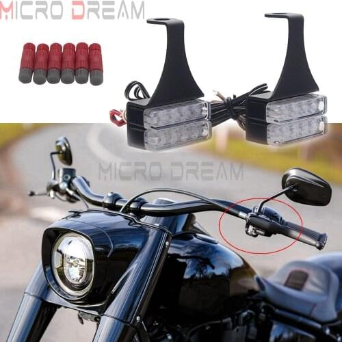 LED Vintage Motorcycle Turn Signal Light 8mm Bolt for Harley Chopper Scrambler Cafe Racer Honda Mini Blinker License Plate Light
