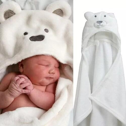 Comfortable Baby Flannel blanket Sleepsacks Cute Animal Cartoon Babies Blanket Kids Hooded Toddler Baby Keep Warm Sleepsacks