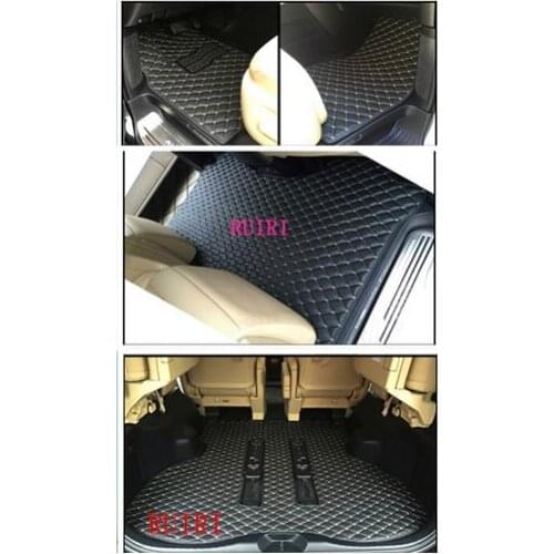 High quality! Special car floor mats + trunk mat for Toyota Alphard 7 seats 2018-2015 waterproof durable carpets,Free shipping