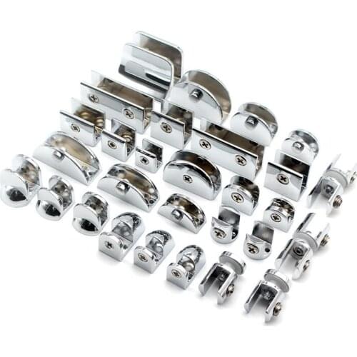 Stainless steel glass clip bracket hardware layer plate fixed semi-circular holder