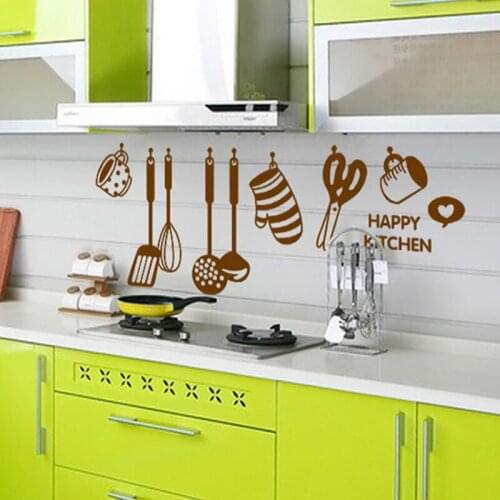 1 x Removable Happy Kitchen Wall Art Stickers Vinyl Decal DIY Room Home Mural Decor