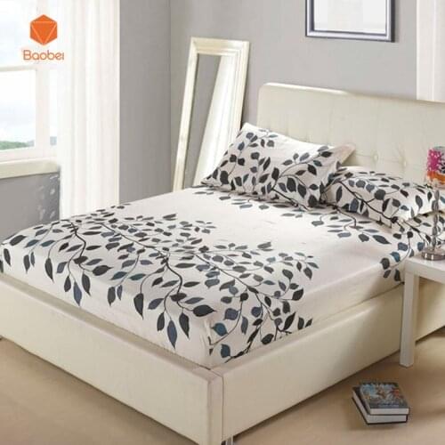 1Pcs Fitted Sheet Deep 26cm Mattress Cover Printing Bedding Linens Bed Sheets With Elastic Band Pillowcase 48x74cm