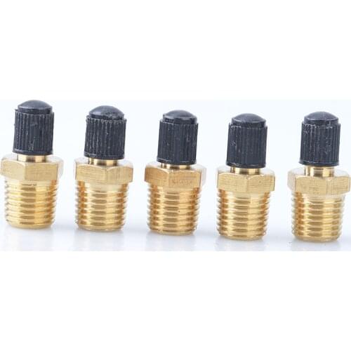 Automobile Tire Valve Core Motorcycle Tubeless Tire Screw Valve Tire Pressure Monitoring Tire 1/4 NPT Copper Valve
