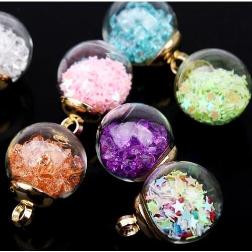 Blesiya 9pc Craft DIY Decors Supplies Sheer Glass Ball with Star Accessories