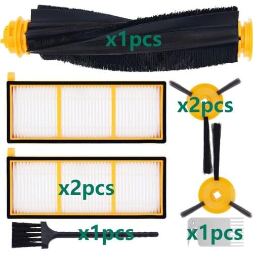 Side Main Roller Brush HEPA Filter Kit for Shark ION RV750 R75 RV700 RV720 RV750C RV755 Robot Vacuum Cleaner Replacement Part