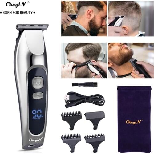 CkeyiN Hair cutting machine Hair Clipper Electric Hair Trimmer LED Display USB Rechargeable trimmer for men barber Clipper hair