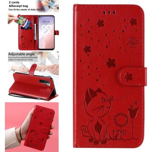 Colorful PU Leather Book Phone Pouch Cover For hoesje Huawei Nova 7 SE Capinhas Coque phone Cases Caso sFor ajax P40 Lite 5G