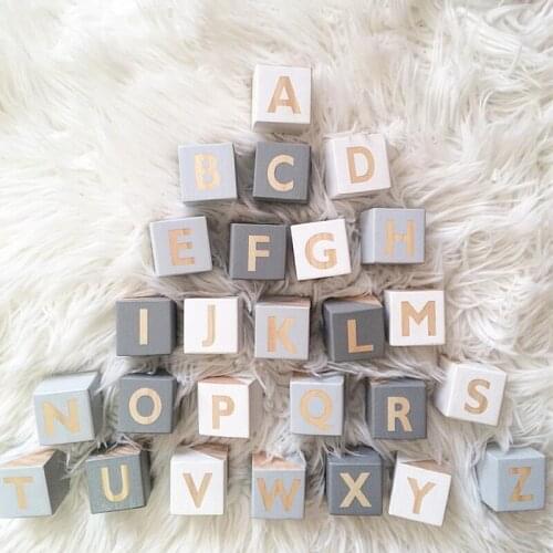 Wood Letters Baby Room Decor House Letter Decoration Nordic Wooden Alphabet Number Blocks Set Cosas De Casa Para El Hogar