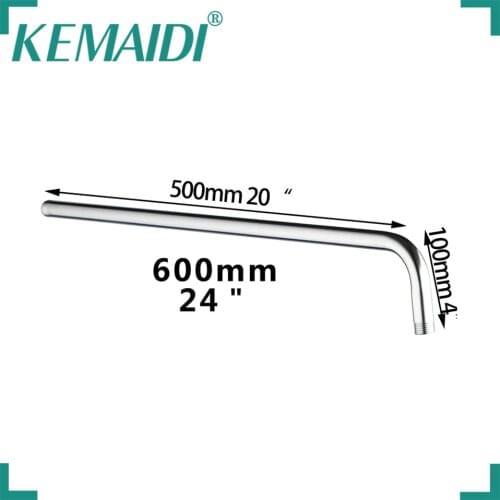 KEMAIDI New 60cm Long Stainless Steel Shower Arm 5622-60 for Shower Head Shower Holder Wall Mount Shower Bar Rod in Bathroom