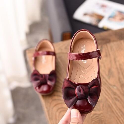 Kids Shoes 2021 Spring Autumn New Girls Butterfly Shoes Children Fashion Party Toddler Princess Flats Single Shoes E428