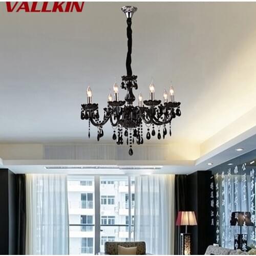 Hot sale 8 Lights Crystal Pendant Light Modern Indoor Lighting Hanging Lamp 100% Guarantee Lustres Luminaire Fixtures VALLKIN