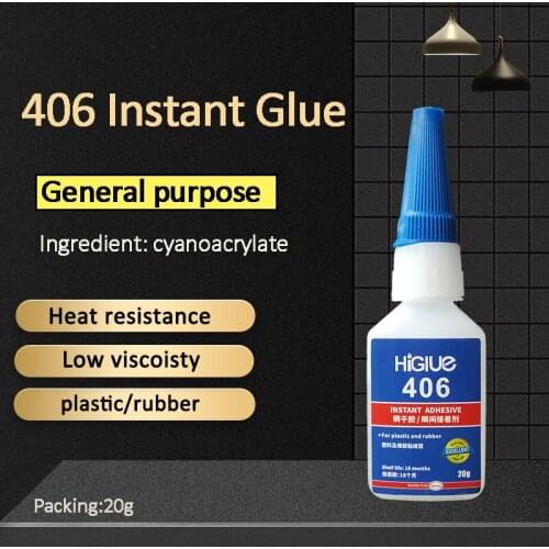 Higlue 406 General purpose Instant Super Glue 20g For rubber plastic