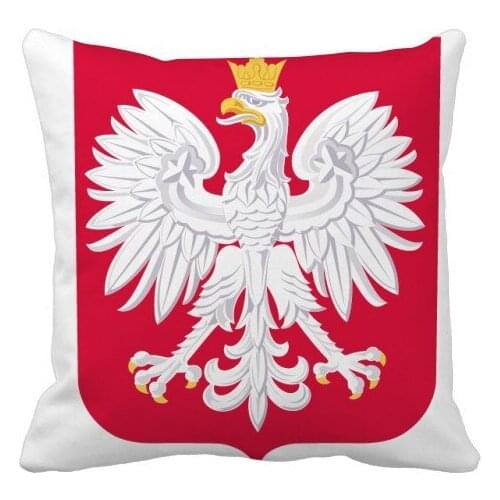 Poland Europe National Emblem Throw Pillow Square Cover