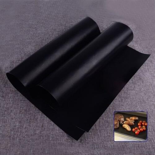 LETAOSK 5pcs 400x330x0.2mm Black Non Stick Home Outdoor BBQ Bake Barbecue Cooking Grill Mat Pad Sheet Tool