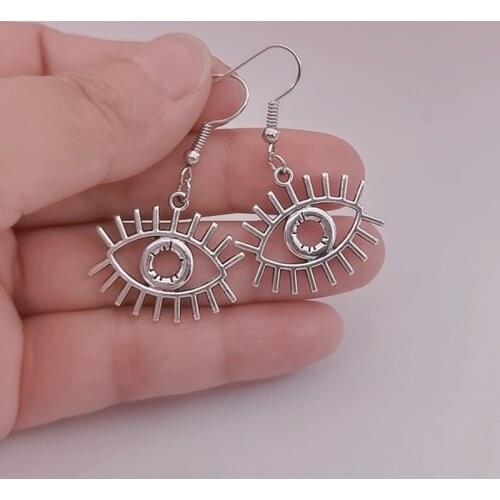 Fashion Evil Eye Hollow Moon Sun Light Earrings Jewelry