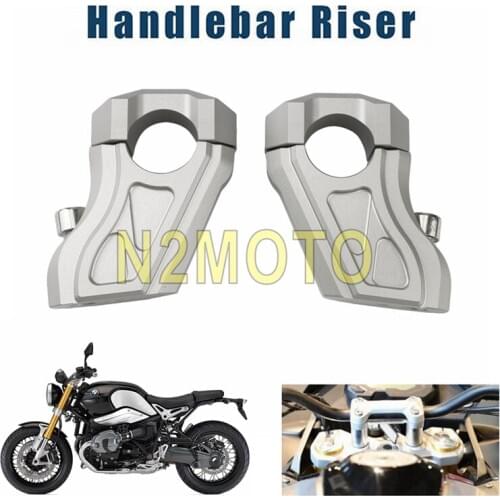 Motorcycle Aluminum Alloy Handlebar Risers Handle Bar Clamp Extend Adapters For BMW R NINET 2014 - 2017 R NINET R 9T Motorbike