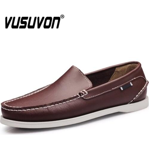 Big Size 2020 Men Loafers Summer Flats Brand Designer Mens Shoes Genuine Leather Dockside Boat Shoes Slip On Casual Shoes