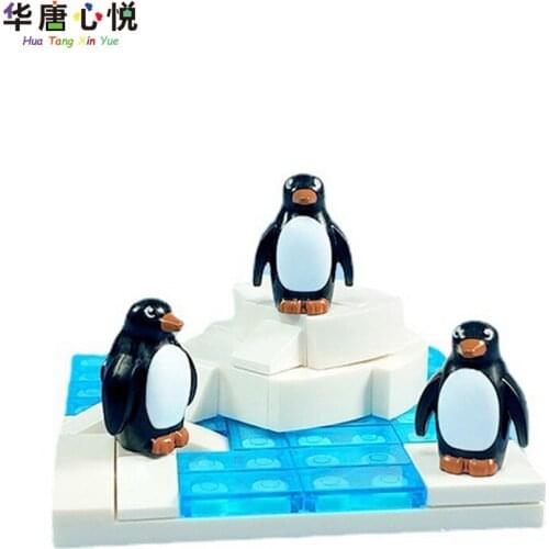 Friends Animals Series Penguin Paradise Antarctic World Set Building Blocks Toys for Children Kids Gifts Friends DIY Toy
