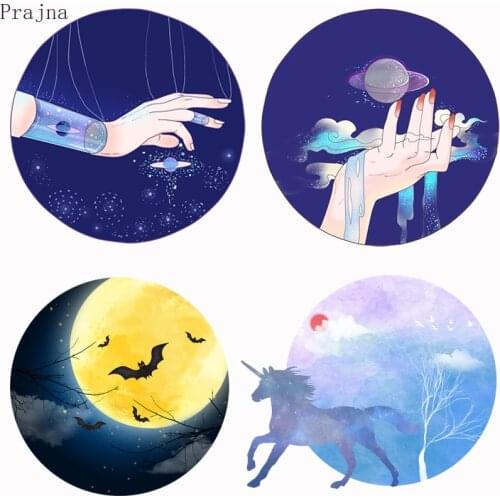 Prajna Patch Universe In Hand Iron On Transfer Vinyl Thermal Heat Transfer For Clothing Stripes Badge Applique Clothes Washable