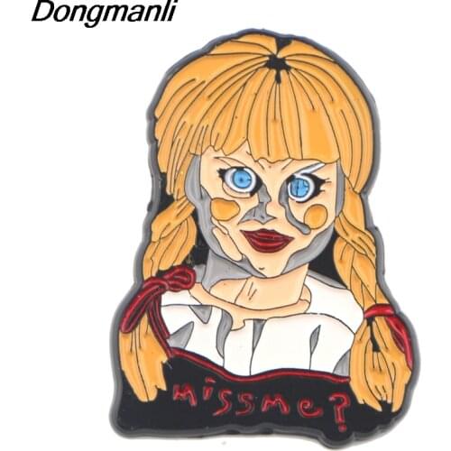 P4228 Dongmanli Jewelry Ghost Metal Enamel Pins and Brooches Cool Lapel Pin Bags Badge Gifts